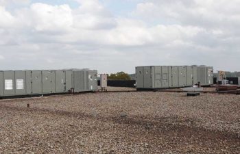 Industrial HVAC systems on rooftop.